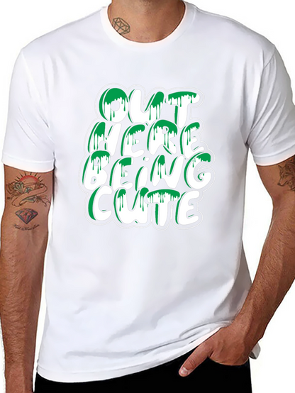Out Here Being Cute T-Shirt - Stylish Black Tee