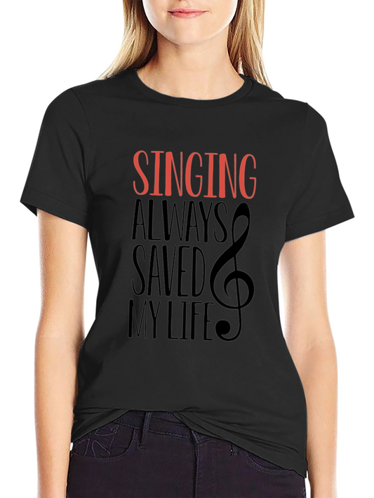 Singing Saved My Life Graphic Tee - Music Lover T-Shirt