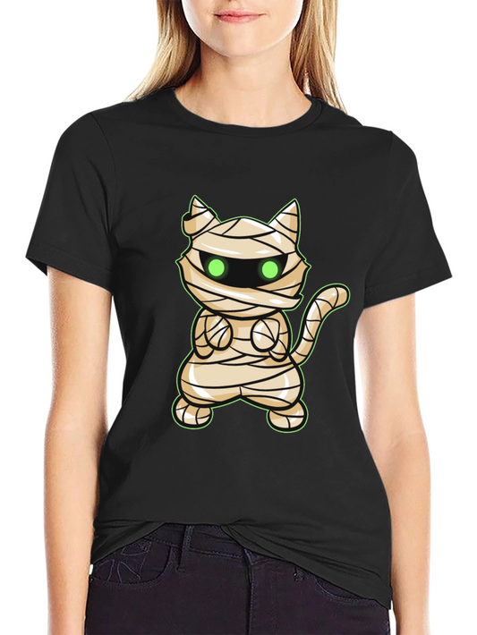 Mummy Cat Halloween T-Shirt - Cute Graphic Tee