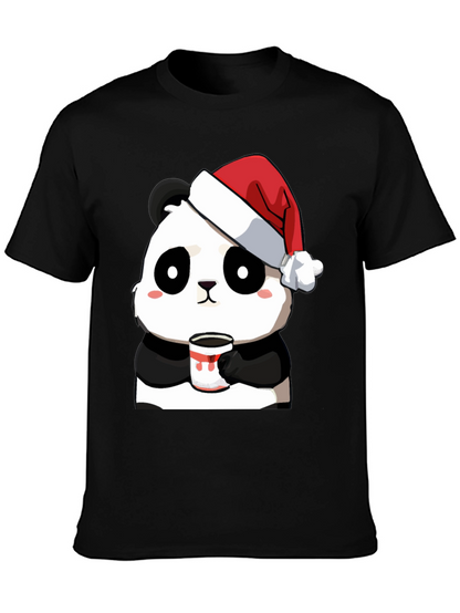 Cute Panda Santa Hat Coffee Mug Graphic T-Shirt