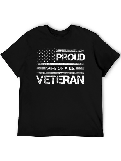Proud Wife of a U.S. Veteran Graphic Tee