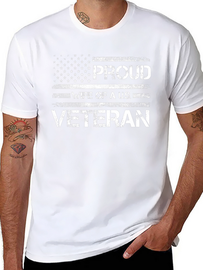Proud Wife of a U.S. Veteran Graphic Tee