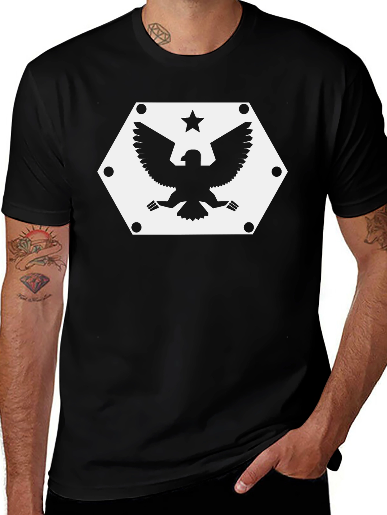 Eagle Star Graphic Tee - Black T-Shirt
