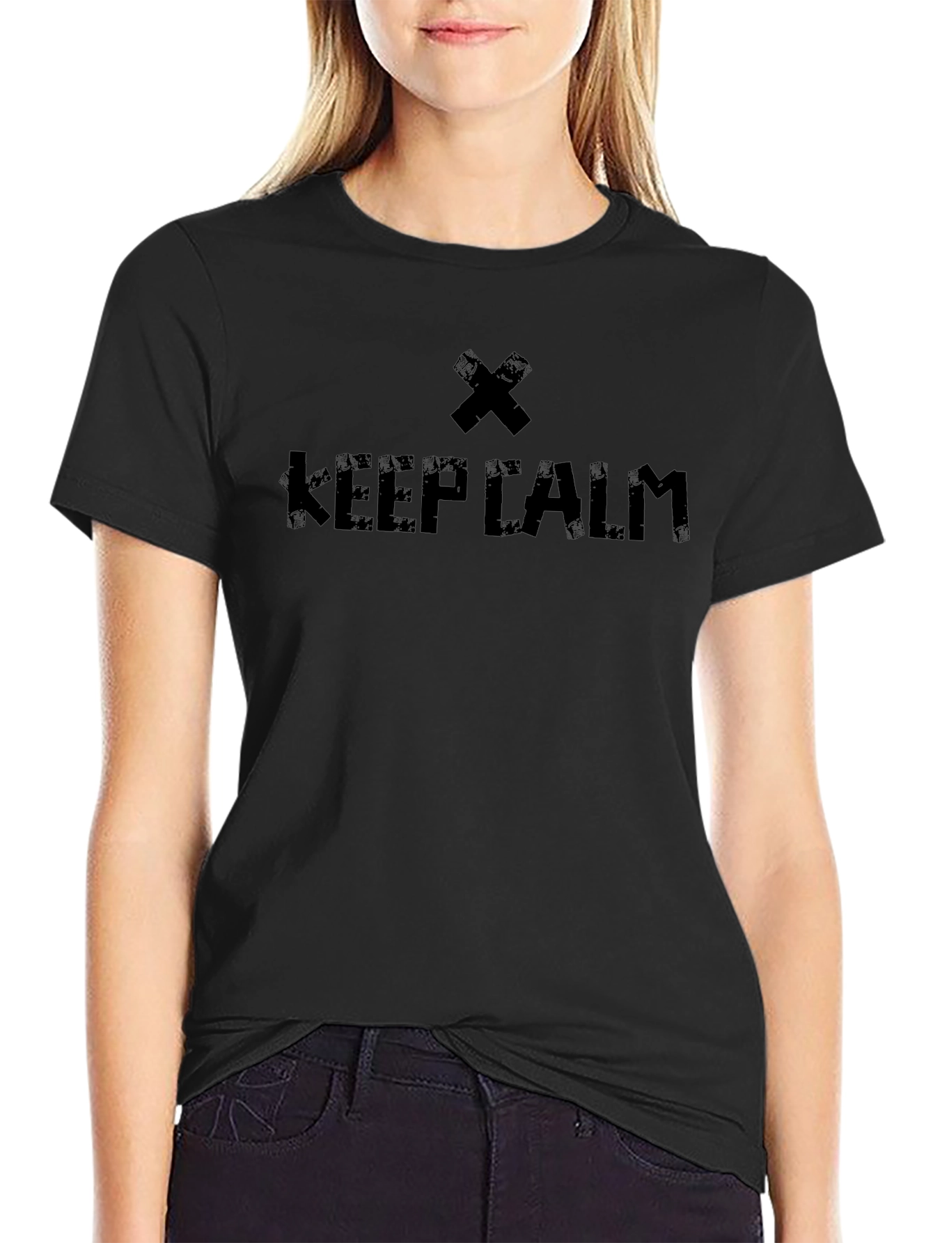 Keep Calm Black Graphic Tee