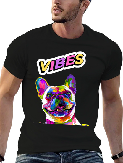 Vibes French Bulldog Graphic T-Shirt
