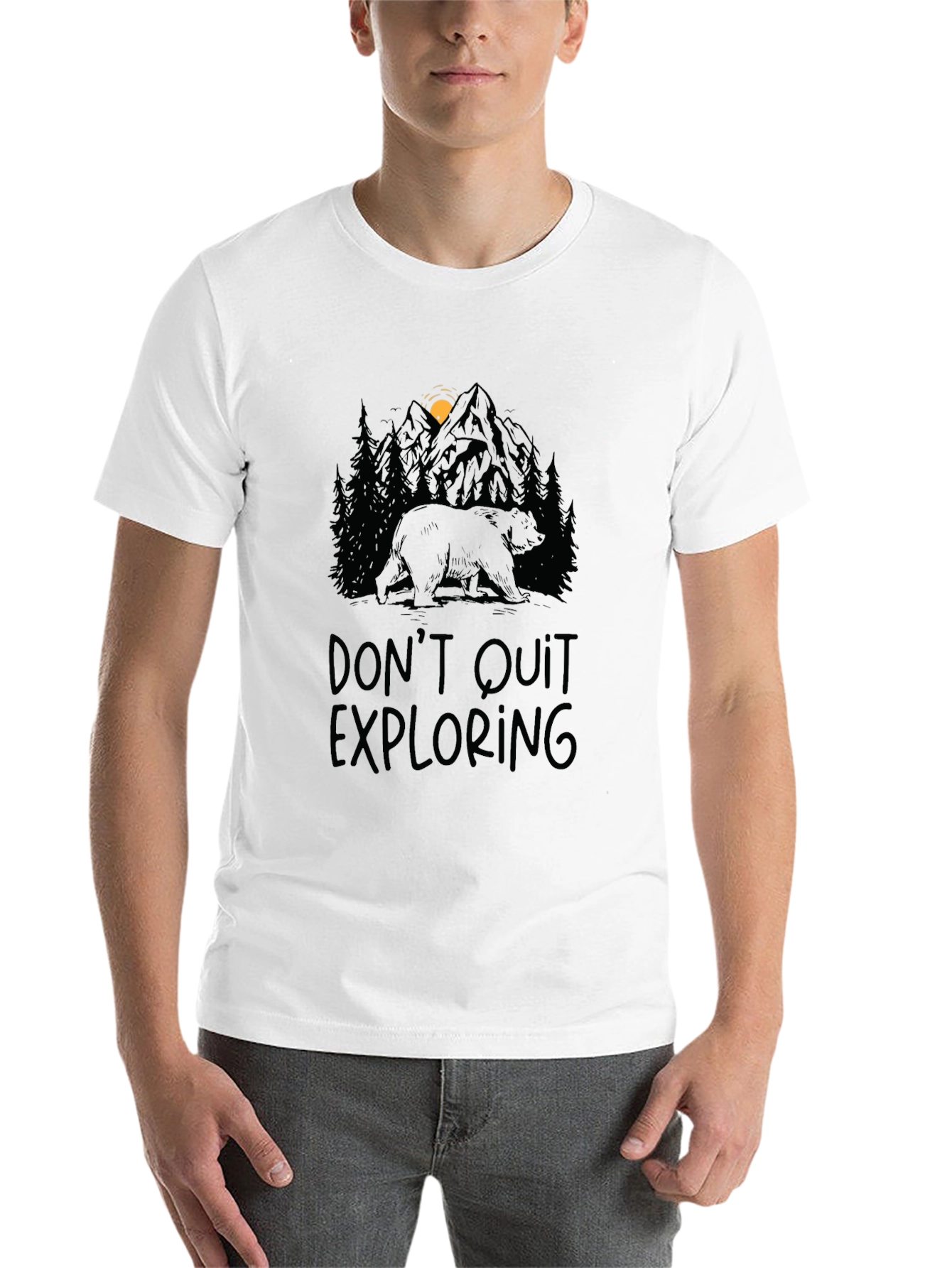 Dont Quit Exploring Bear Graphic Tee