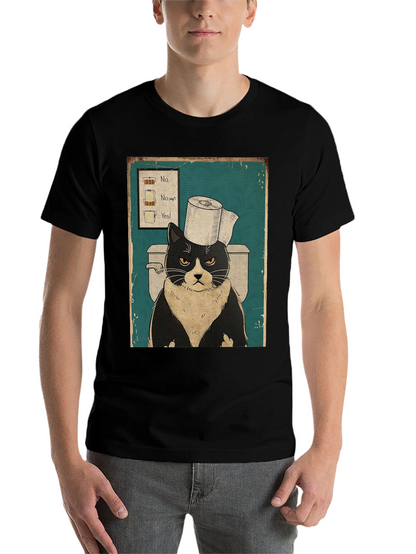 Cat Toilet Humor T-Shirt