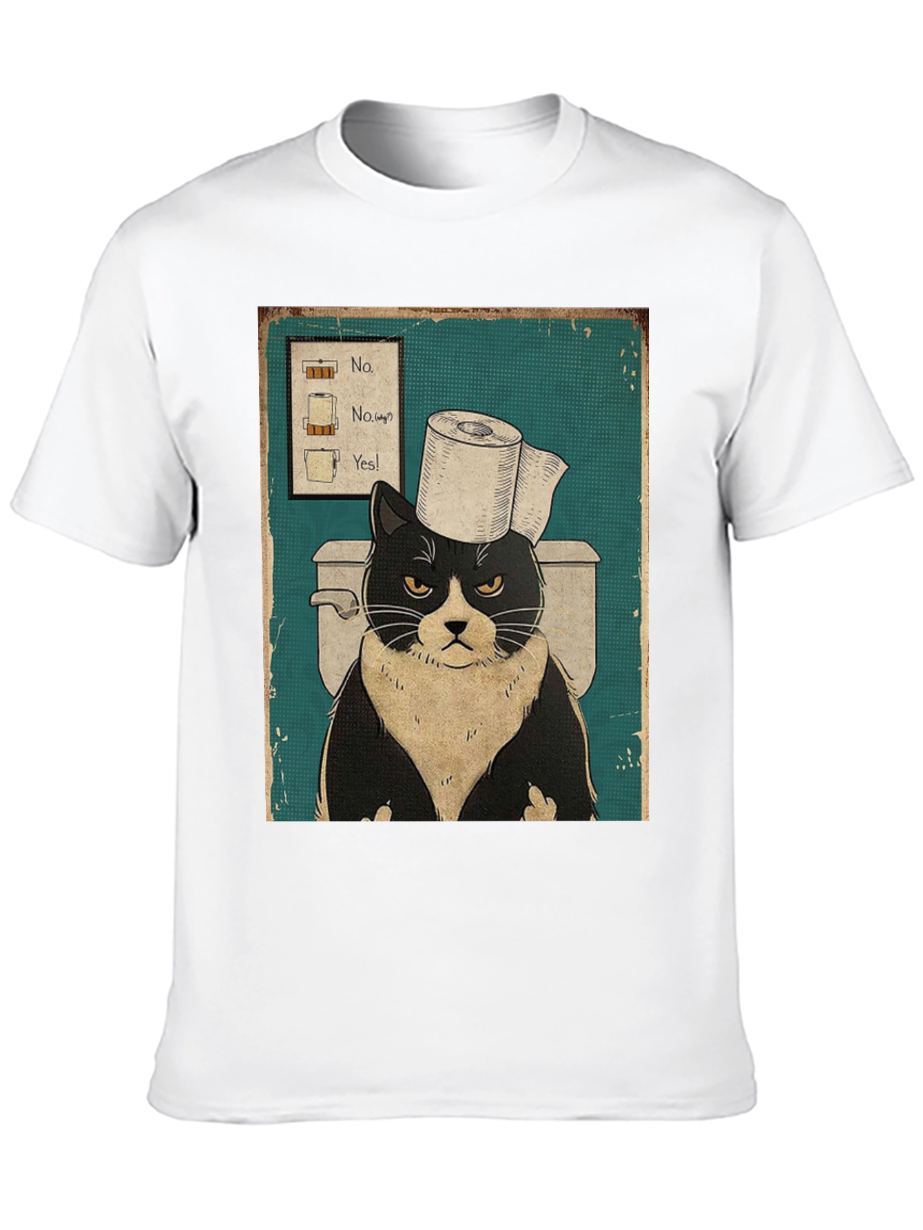Cat Toilet Humor T-Shirt