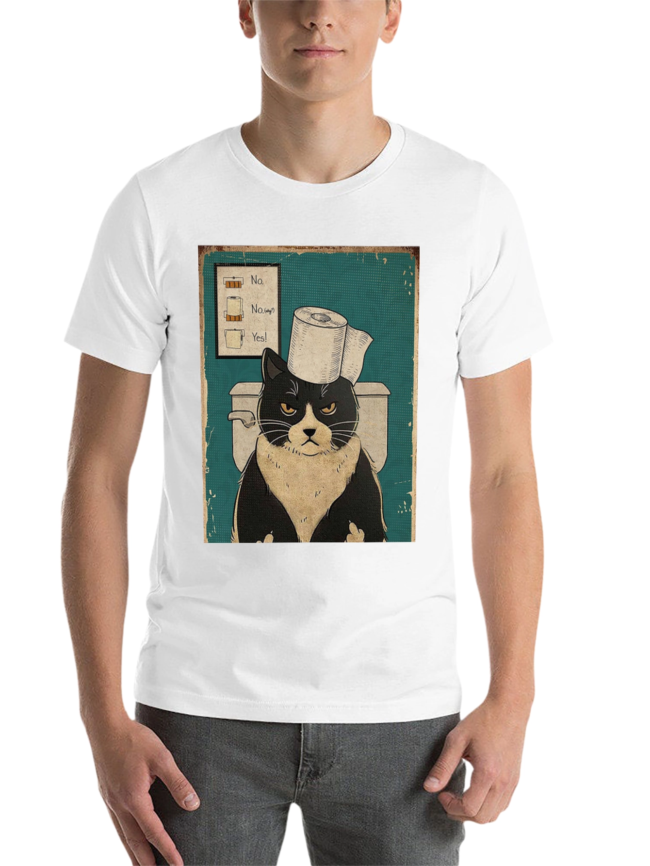 Cat Toilet Humor T-Shirt