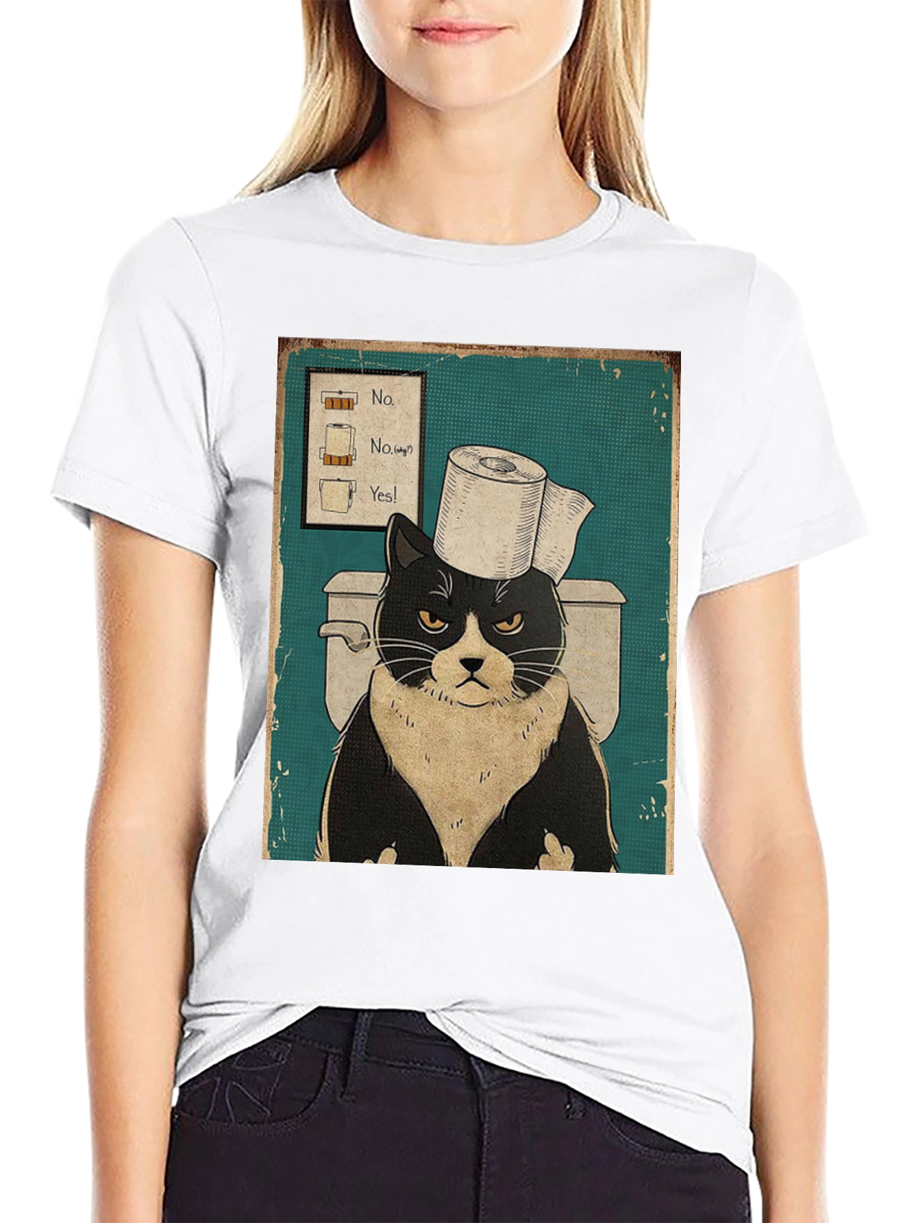 Cat Toilet Humor T-Shirt