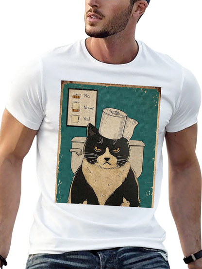 Cat Toilet Humor T-Shirt
