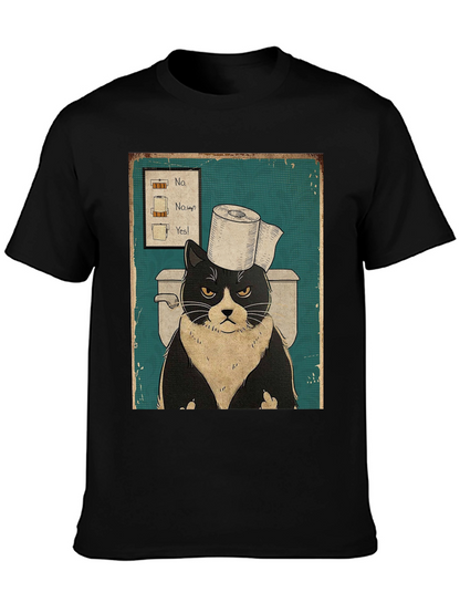 Cat Toilet Humor T-Shirt
