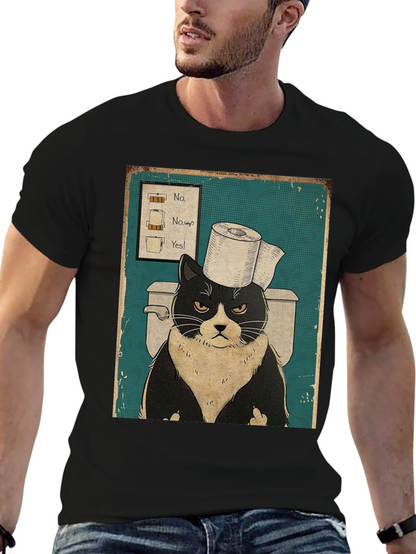 Cat Toilet Humor T-Shirt