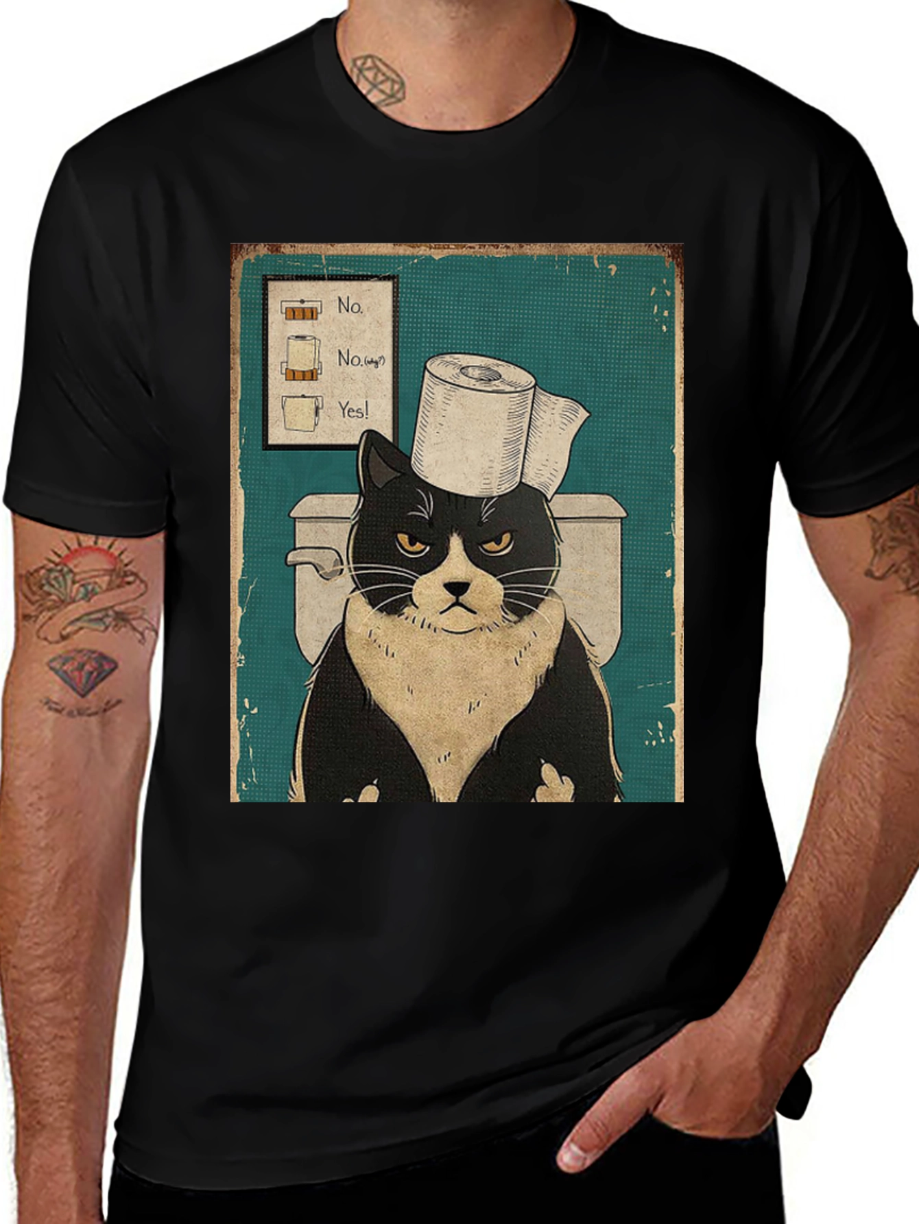 Cat Toilet Humor T-Shirt