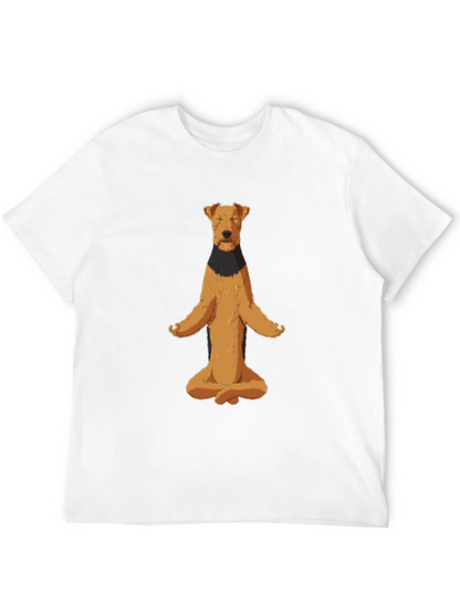 Meditating Dog Graphic Tee - Zen Vibes