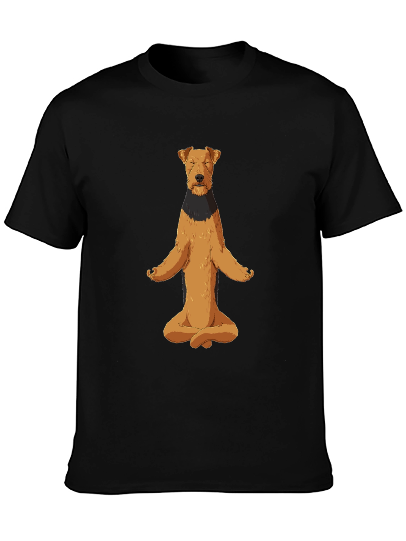 Meditating Dog Graphic Tee - Zen Vibes