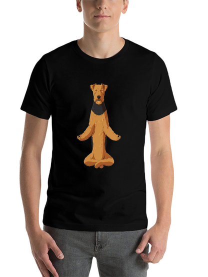 Meditating Dog Graphic Tee - Zen Vibes