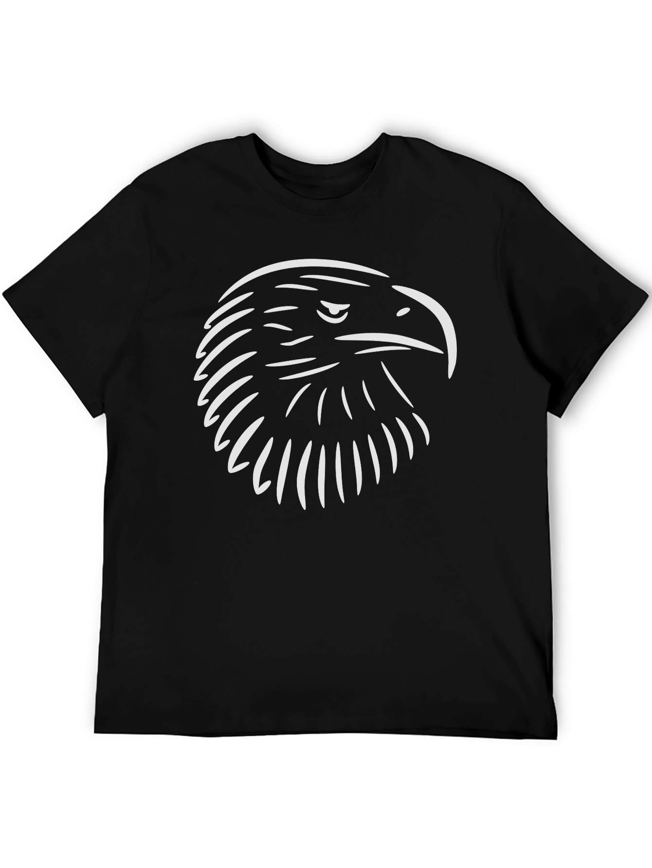 Black Eagle Head Graphic T-Shirt
