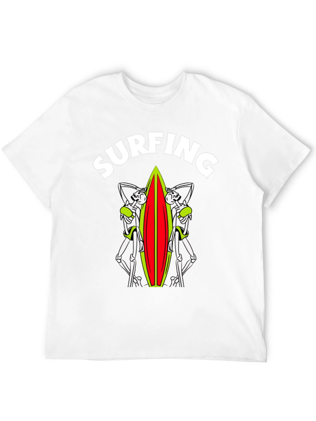 Skeleton Surfer T-Shirt - Ride the Afterlife!
