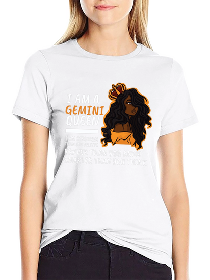 Gemini Queen Graphic Tee - Zodiac Birthday Gift