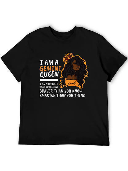 Gemini Queen Graphic Tee - Zodiac Birthday Gift