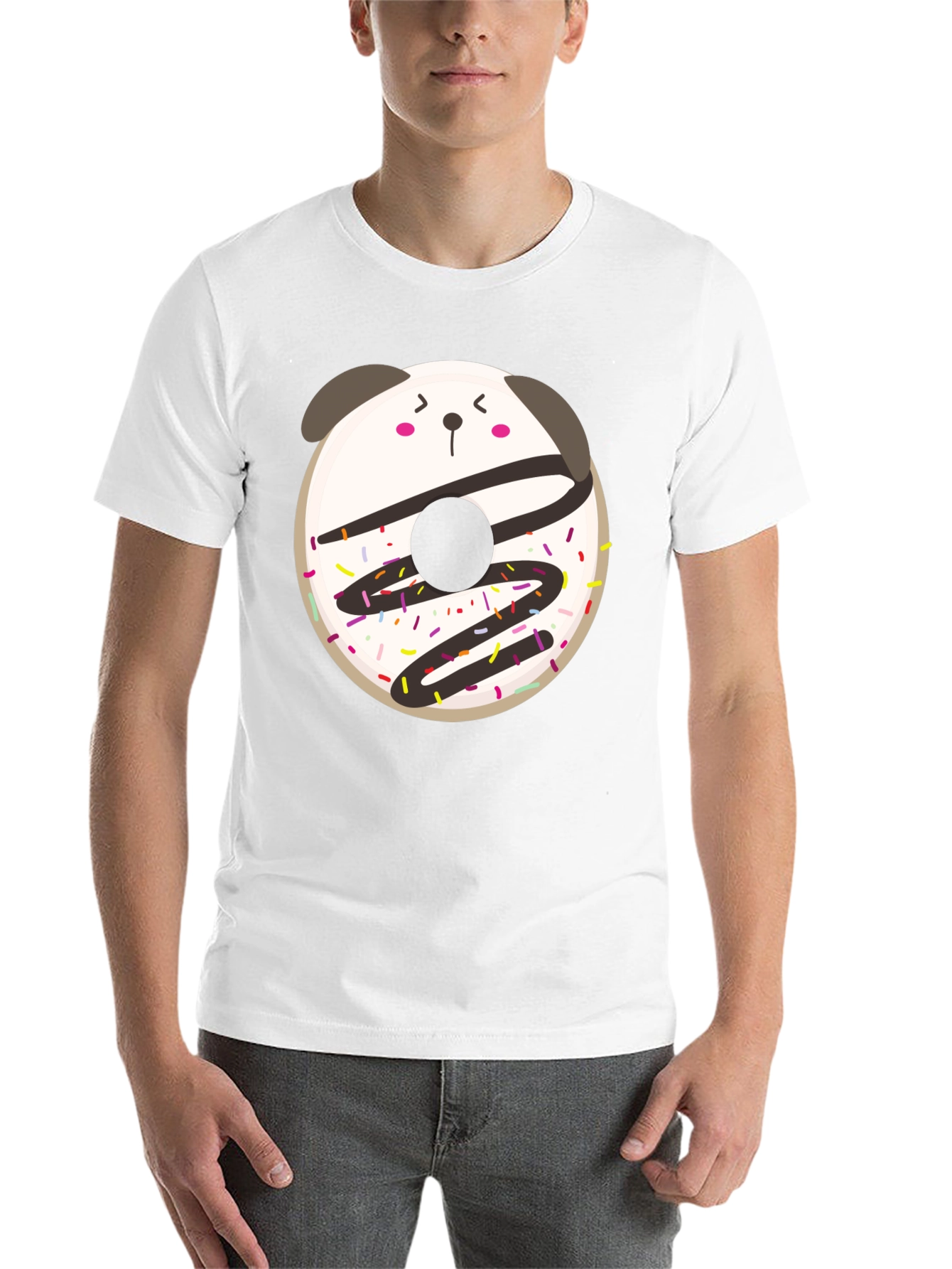 Cute Kawaii Donut Panda Graphic Tee