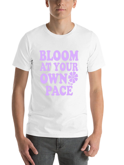 Bloom At Your Own Pace Black T-Shirt