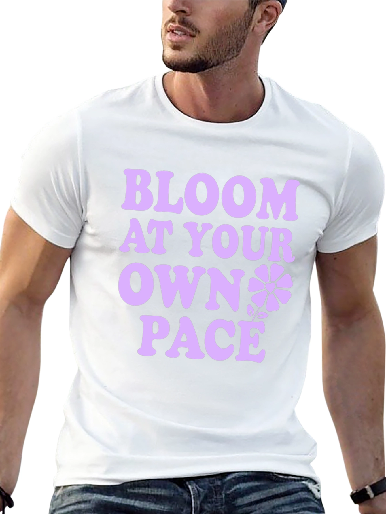 Bloom At Your Own Pace Black T-Shirt