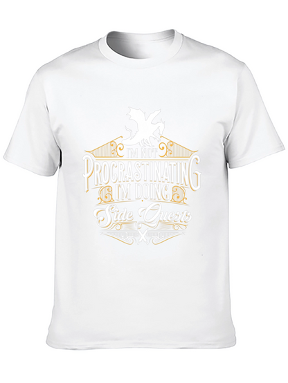 Procrastinating? Side Quests T-Shirt - Dragon Graphic Tee