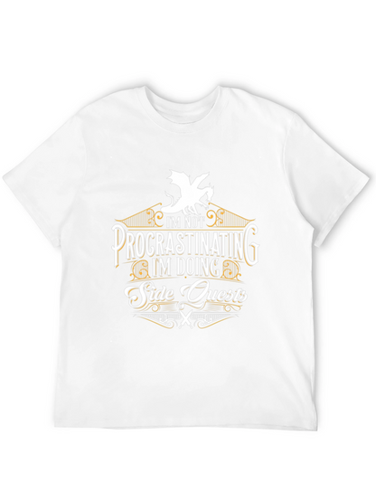 Procrastinating? Side Quests T-Shirt - Dragon Graphic Tee
