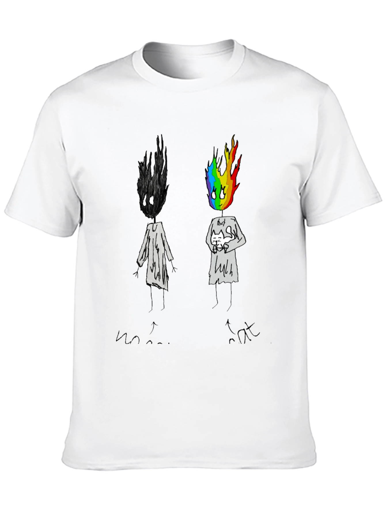 Unique Graphic Print Black T-Shirt