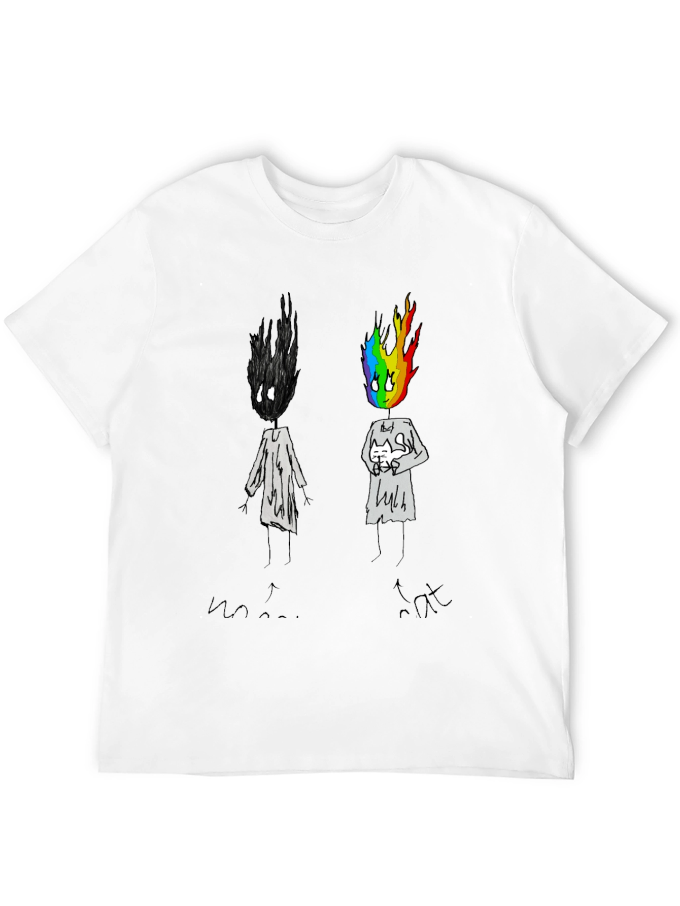 Unique Graphic Print Black T-Shirt