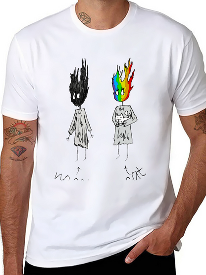 Unique Graphic Print Black T-Shirt