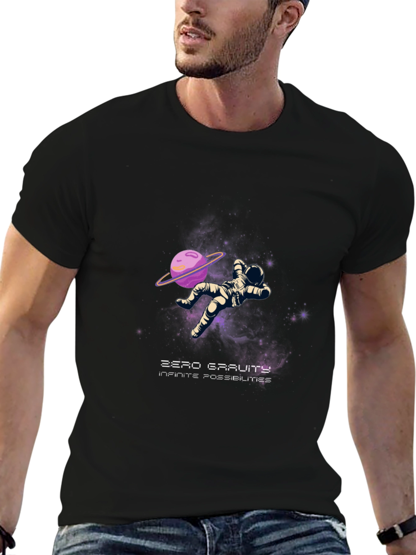 Zero Gravity Astronaut Graphic T-Shirt