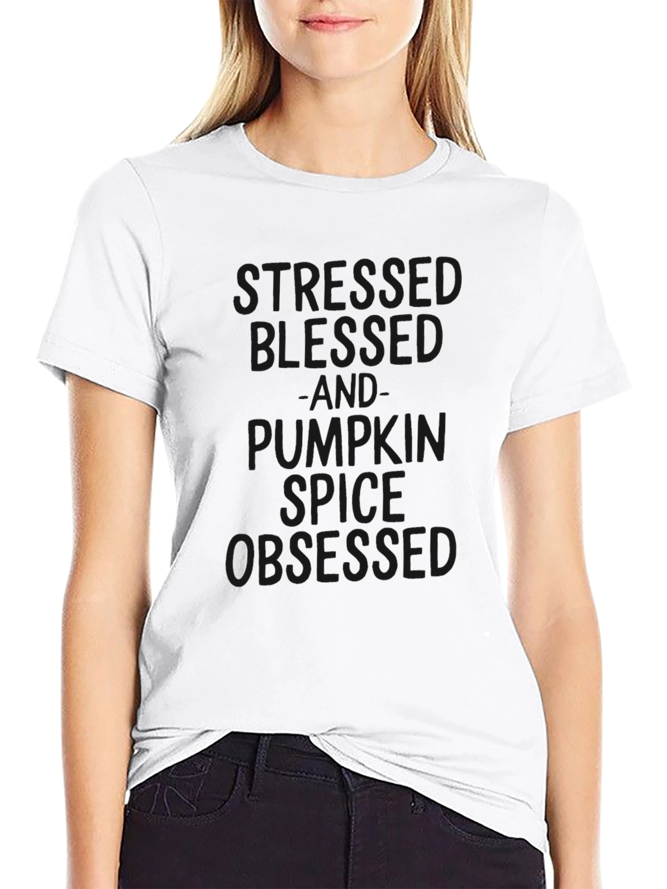 Stressed Blessed Pumpkin Spice Obsessed T-Shirt