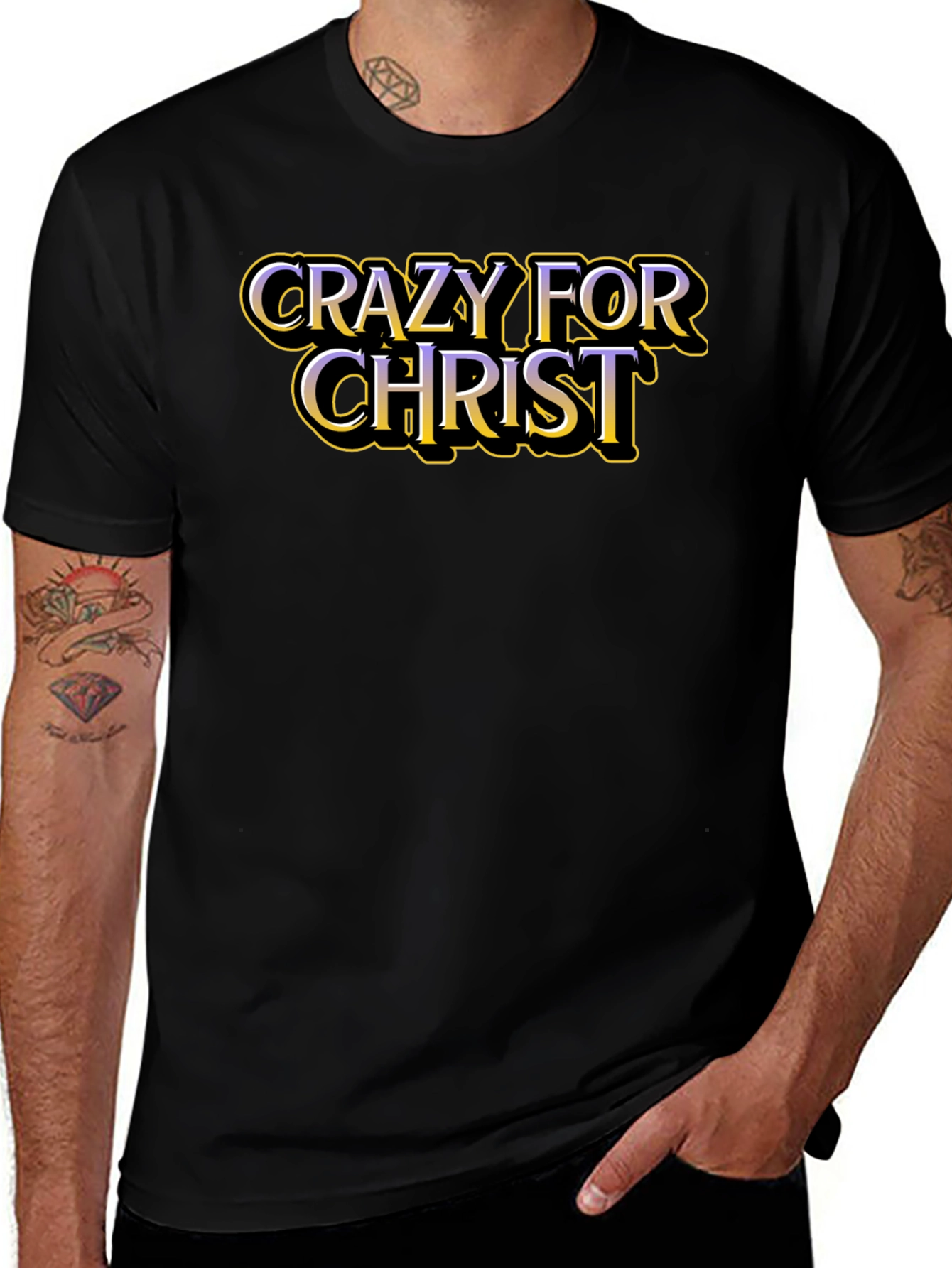 Crazy For Christ Graphic T-Shirt - Black