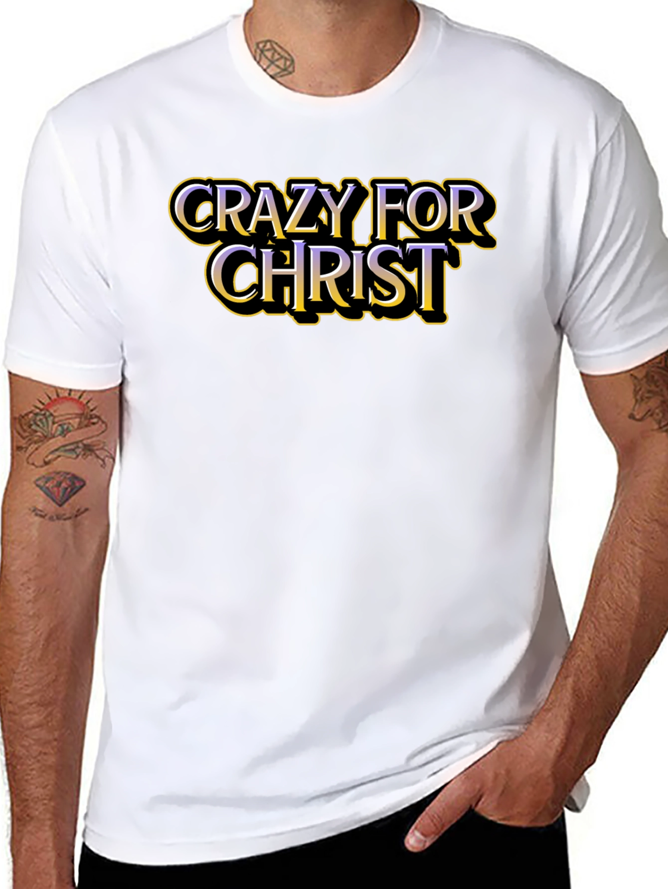 Crazy For Christ Graphic T-Shirt - Black