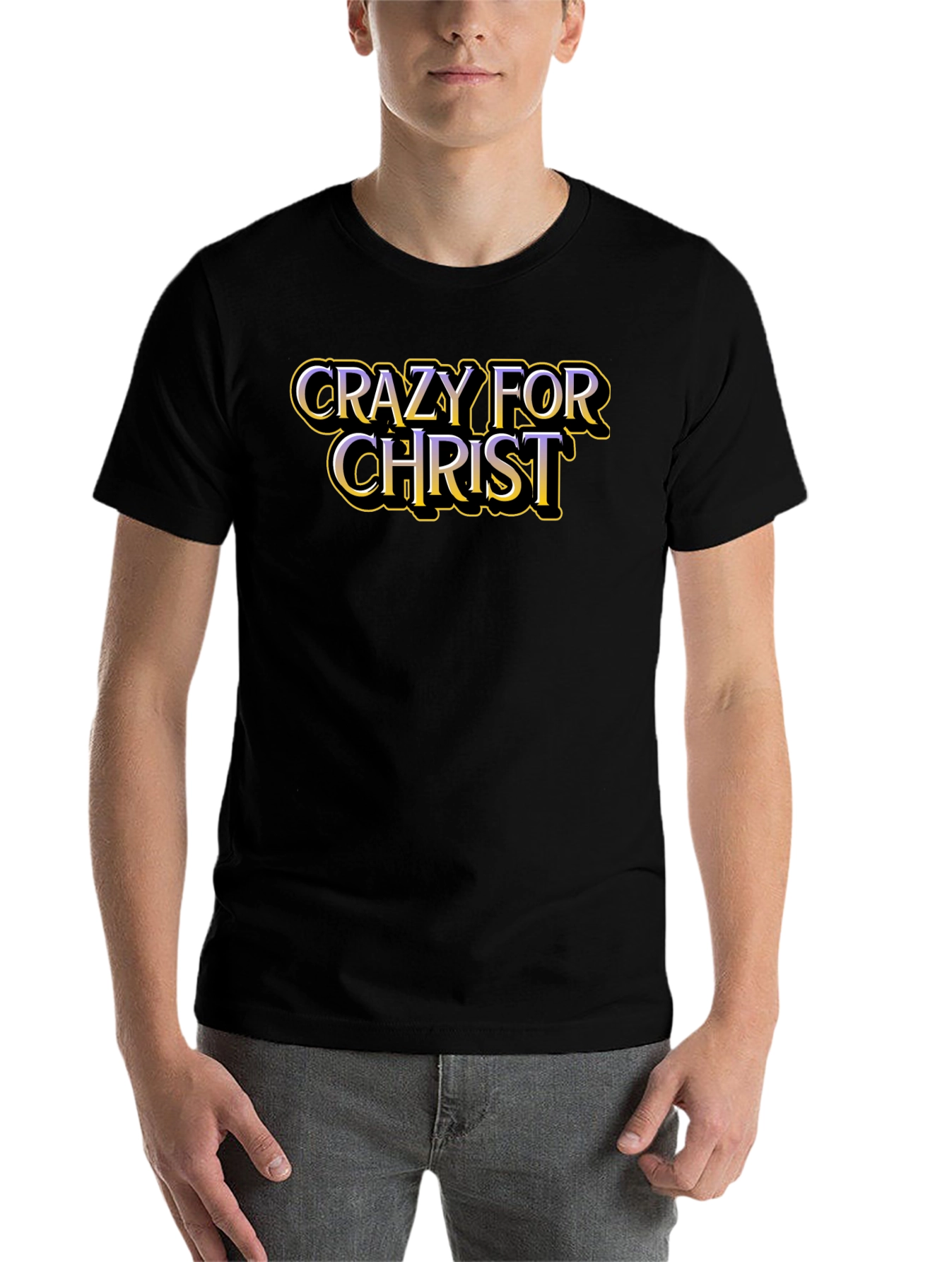 Crazy For Christ Graphic T-Shirt - Black