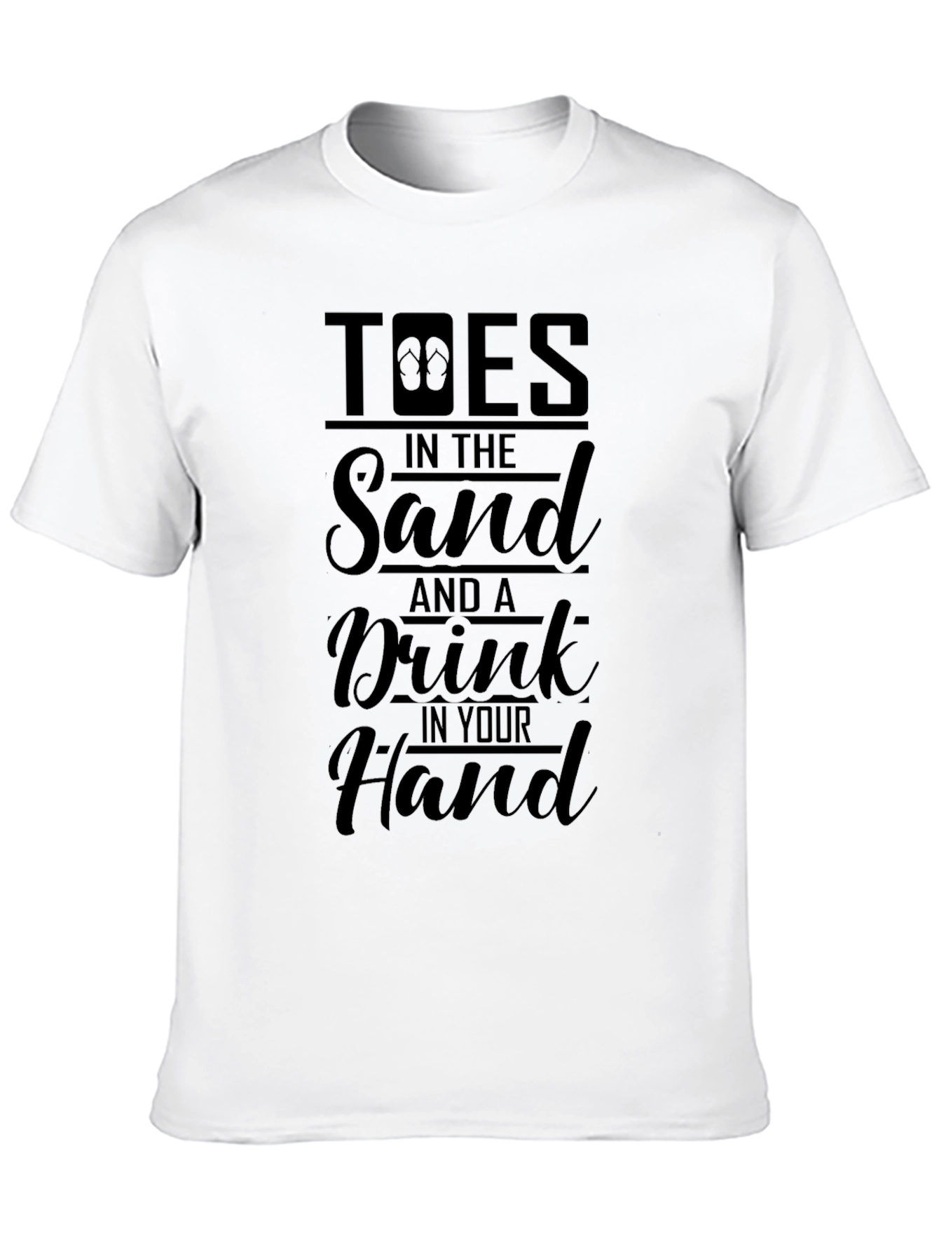 Toes in the Sand Black T-Shirt