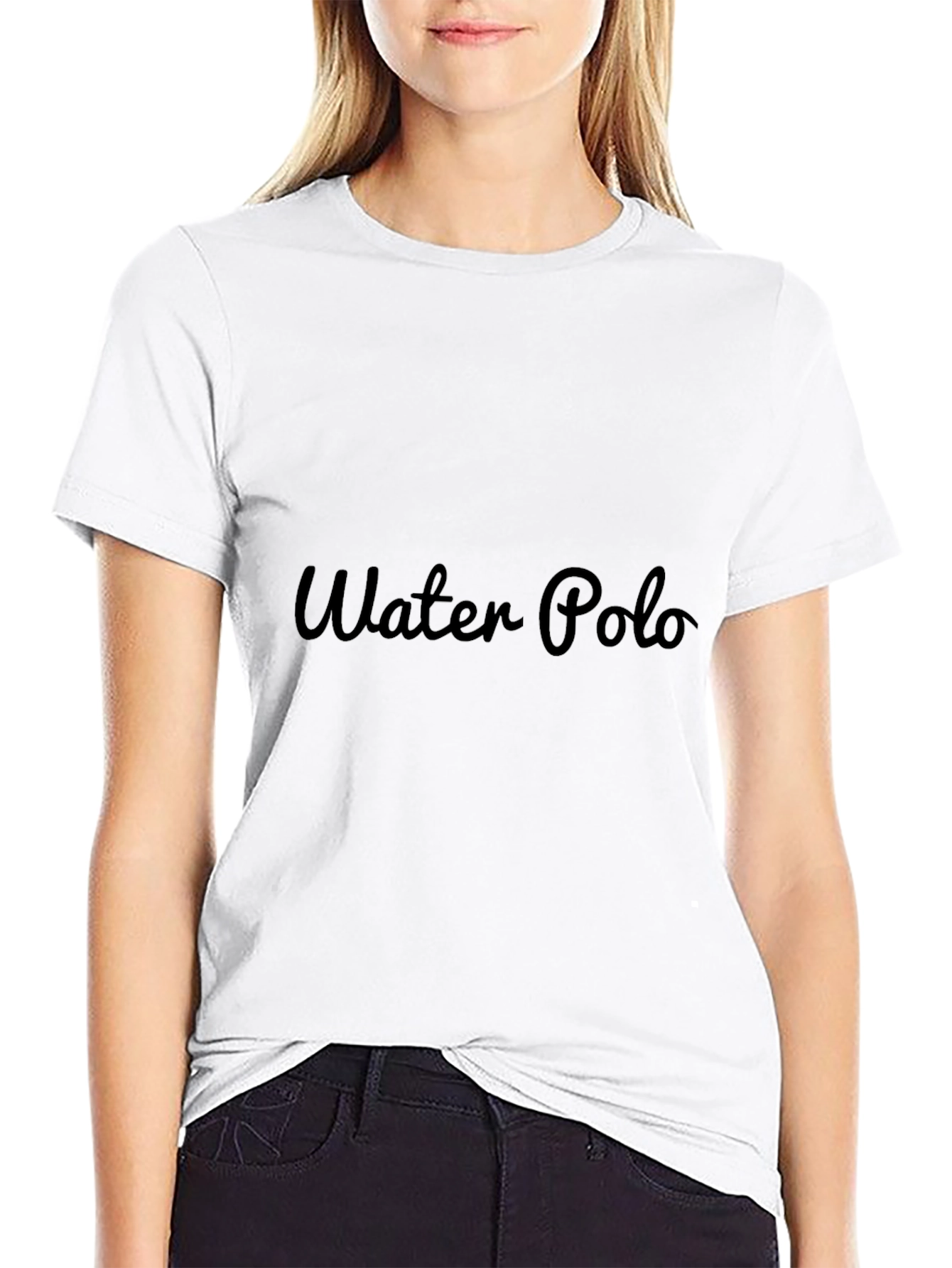 Mens Black Water Polo Graphic Tee