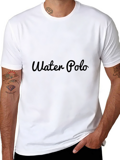 Mens Black Water Polo Graphic Tee