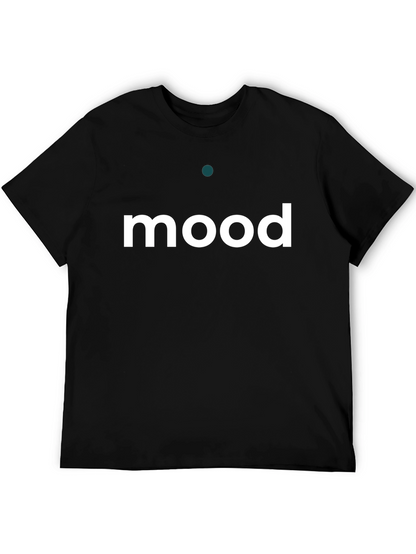 Mood Graphic Tee - Black Cotton Blend T-Shirt