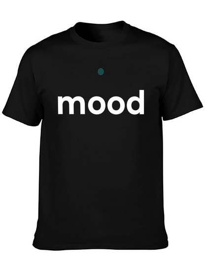 Mood Graphic Tee - Black Cotton Blend T-Shirt
