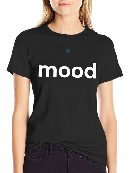 Mood Graphic Tee - Black Cotton Blend T-Shirt
