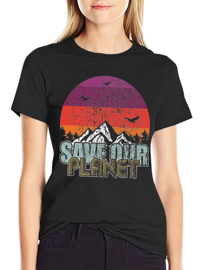 Retro Save Our Planet Graphic Tee