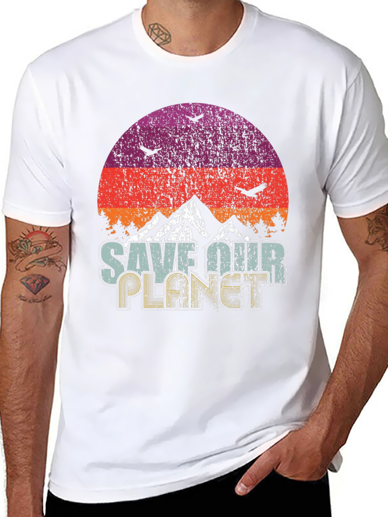 Retro Save Our Planet Graphic Tee