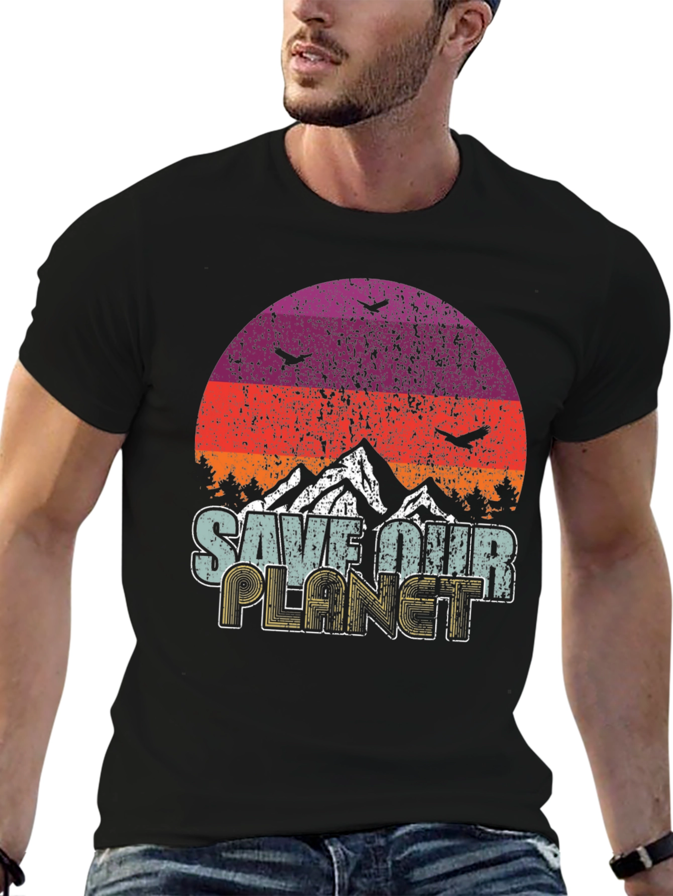 Retro Save Our Planet Graphic Tee