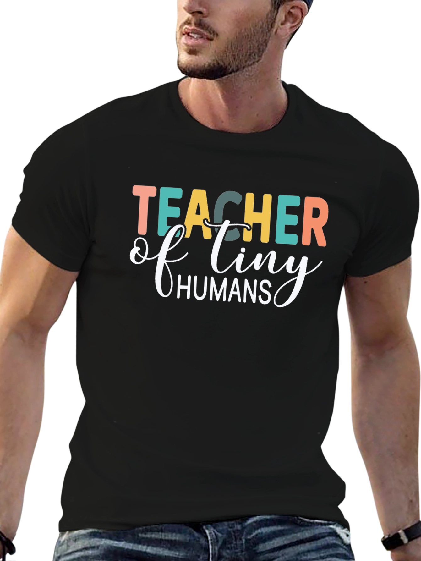 Teacher of Tiny Humans Black T-Shirt
