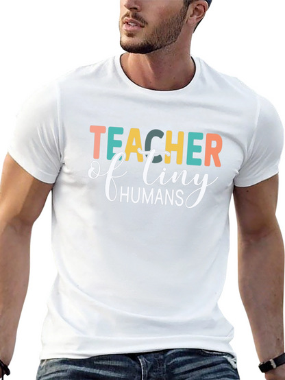 Teacher of Tiny Humans Black T-Shirt