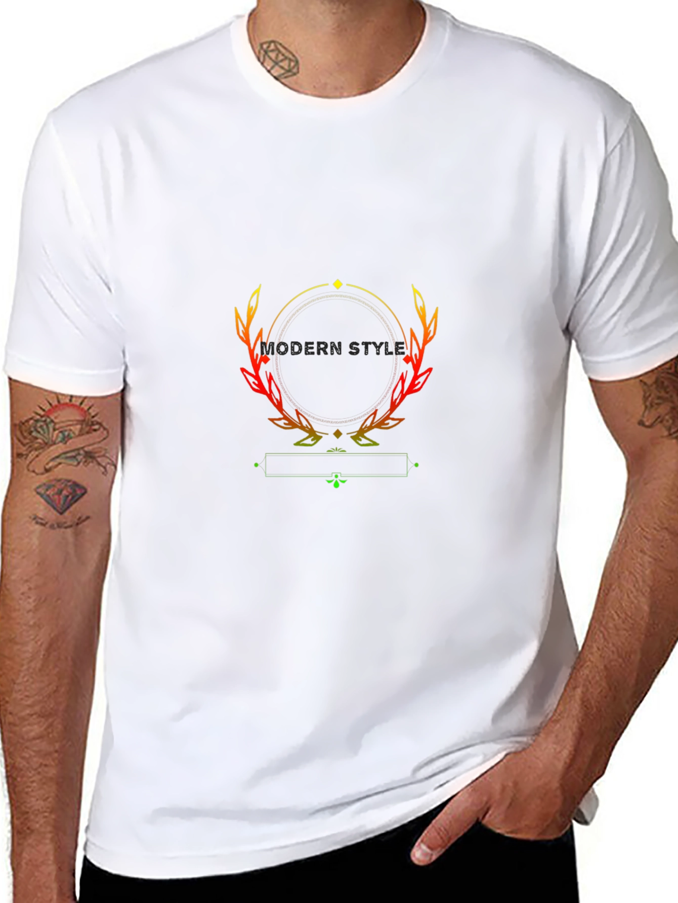 Modern Style Black T-Shirt